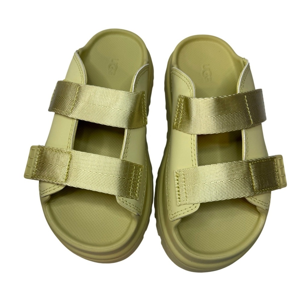 UGG‎ Golden Glow Yellow Slides Kids Sandals 1166513K Size 2 NEW